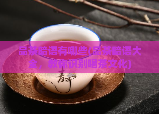 品茶暗语有哪些(品茶暗语大全,教你识别喝茶文化)