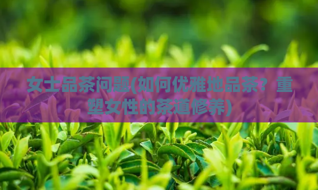 女士品茶问题(如何优雅地品茶?重塑女性的茶道修养)