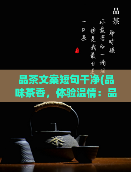 品茶文案短句干净(品味茶香，体验温情：品茶文化探奇)