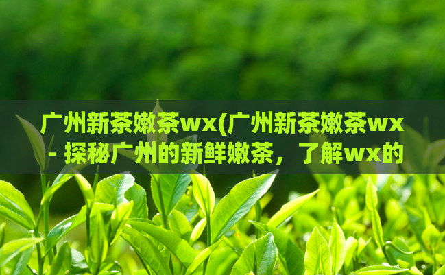 广州新茶嫩茶wx(广州新茶嫩茶wx - 探秘广州的新鲜嫩茶,了解wx的真相)