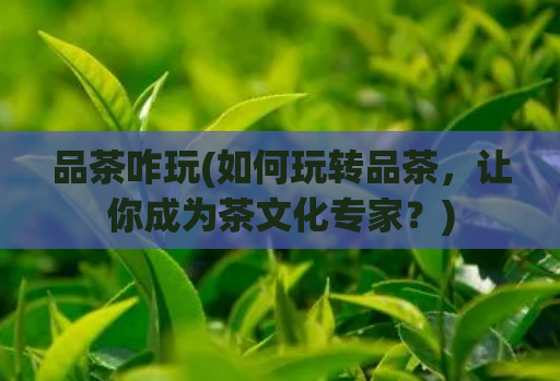品茶咋玩(如何玩转品茶，让你成为茶文化专家？)