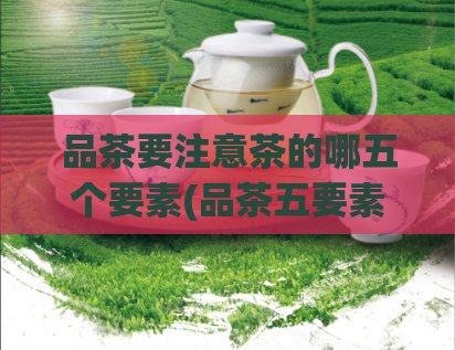 品茶要注意茶的哪五个要素(品茶五要素:选料、制法、保存、泡法和创新)