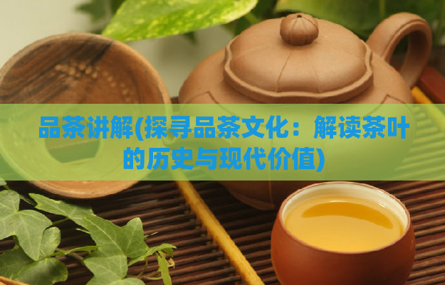 品茶讲解(探寻品茶文化：解读茶叶的历史与现代价值)