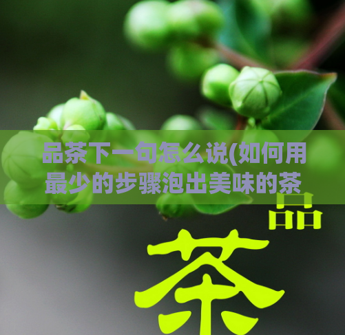 品茶下一句怎么说(如何用最少的步骤泡出美味的茶？)