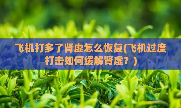 飞机打多了肾虚怎么恢复(飞机过度打击如何缓解肾虚？)
