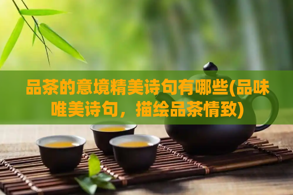 品茶的意境精美诗句有哪些(品味唯美诗句,描绘品茶情致)