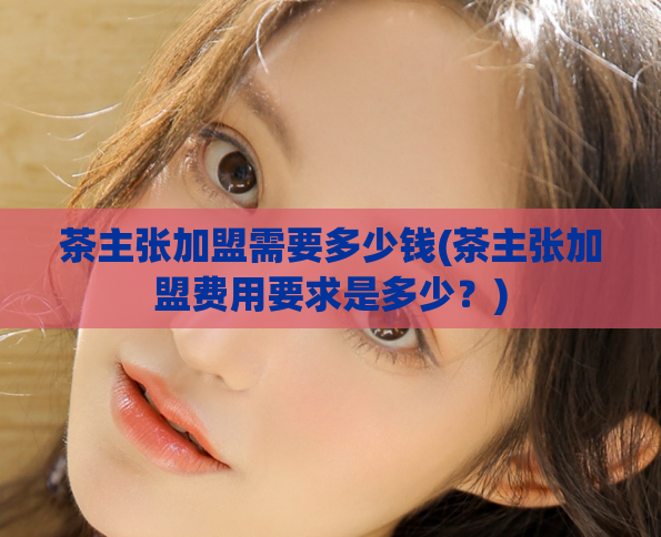 茶主张加盟需要多少钱(茶主张加盟费用要求是多少？)