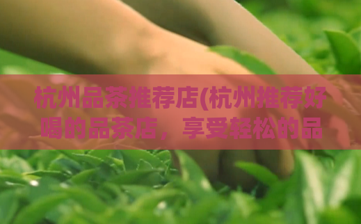 杭州品茶推荐店(杭州推荐好喝的品茶店，享受轻松的品质时光)