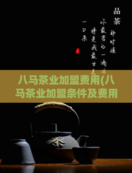八马茶业加盟费用(八马茶业加盟条件及费用详解)