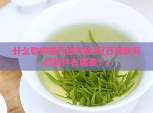 什么软件能直接约收费(直接收费的软件有哪些?)