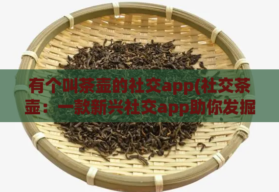 有个叫茶壶的社交app(社交茶壶:一款新兴社交app助你发掘生活中美妙的瞬间)