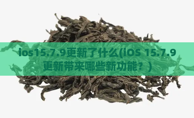ios15.7.9更新了什么(iOS 15.7.9更新带来哪些新功能？)