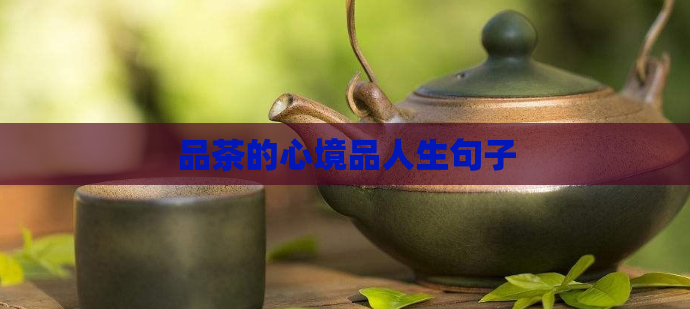 品茶的心境品人生句子