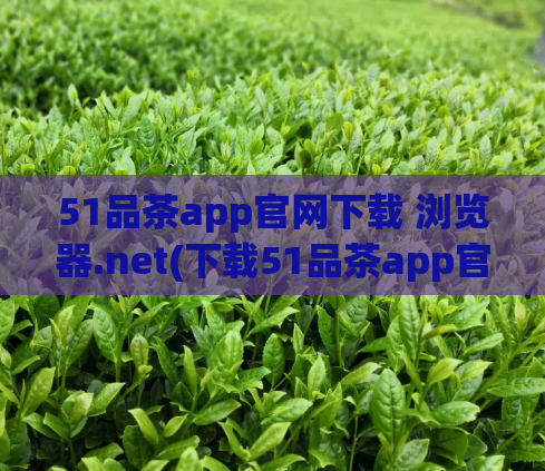 51品茶app官网下载 浏览器.net(下载51品茶app官网,安全高效,享受纯正品茶。)