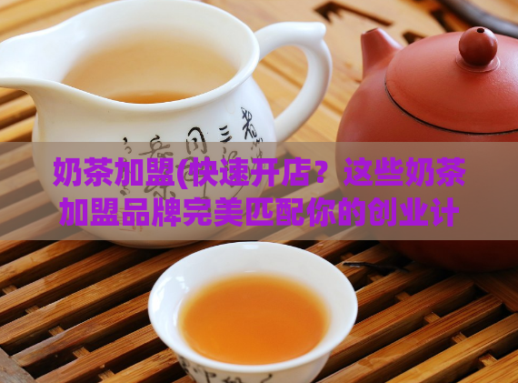 奶茶加盟(快速开店？这些奶茶加盟品牌完美匹配你的创业计划！)