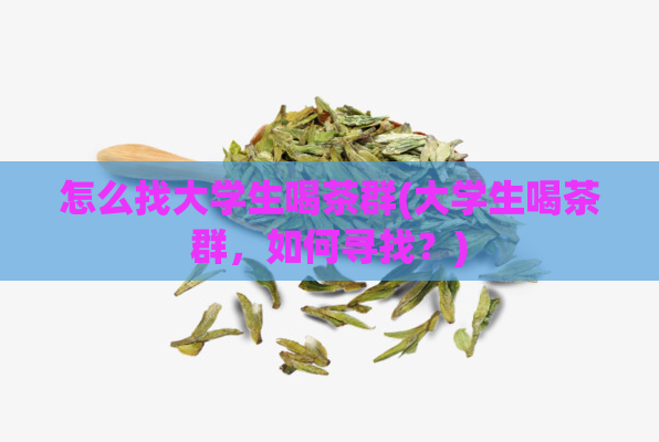 怎么找大学生喝茶群(大学生喝茶群,如何寻找?)