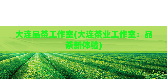 大连品茶工作室(大连茶业工作室：品茶新体验)
