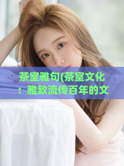 茶室雅句(茶室文化:雅致流传百年的文化人文天地)
