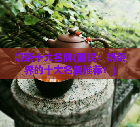 奶茶十大名牌(重磅:奶茶界的十大名牌推荐!)