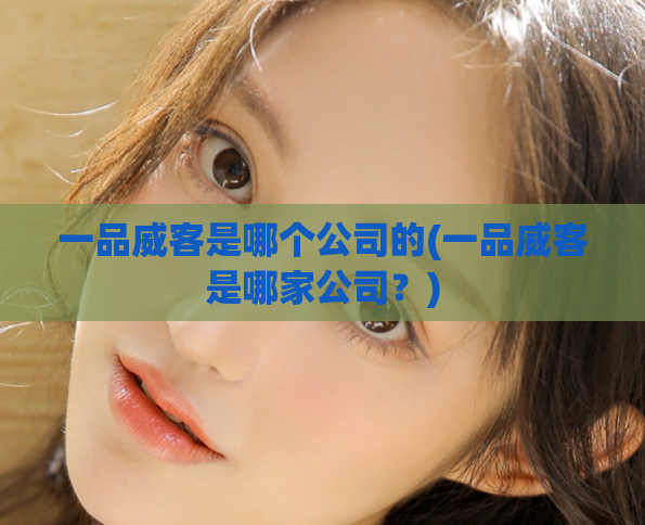 一品威客是哪个公司的(一品威客是哪家公司？)