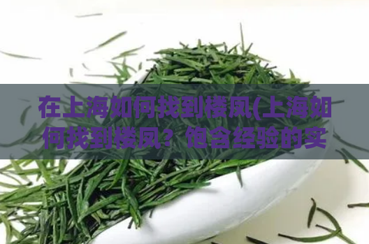 在上海如何找到楼凤(上海如何找到楼凤？饱含经验的实用指南！)