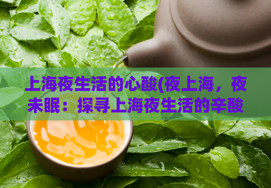 上海夜生活的心酸(夜上海，夜未眠：探寻上海夜生活的辛酸经历)