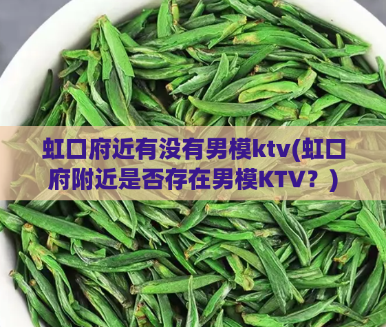 虹口府近有没有男模ktv(虹口府附近是否存在男模KTV？)