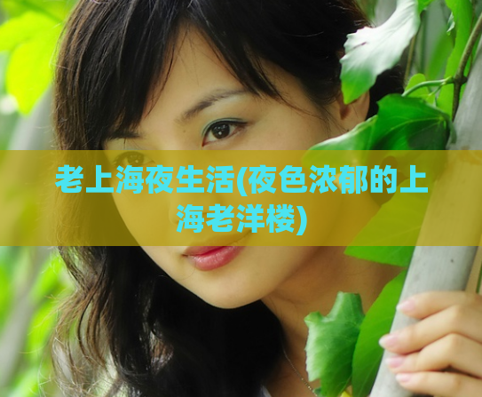 老上海夜生活(夜色浓郁的上海老洋楼)