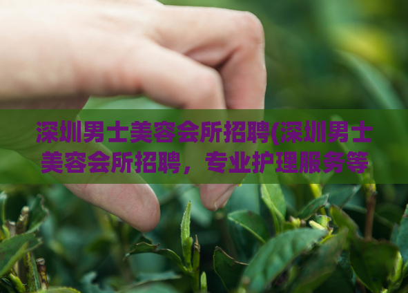 深圳男士美容会所招聘(深圳男士美容会所招聘，专业护理服务等你来) (2)