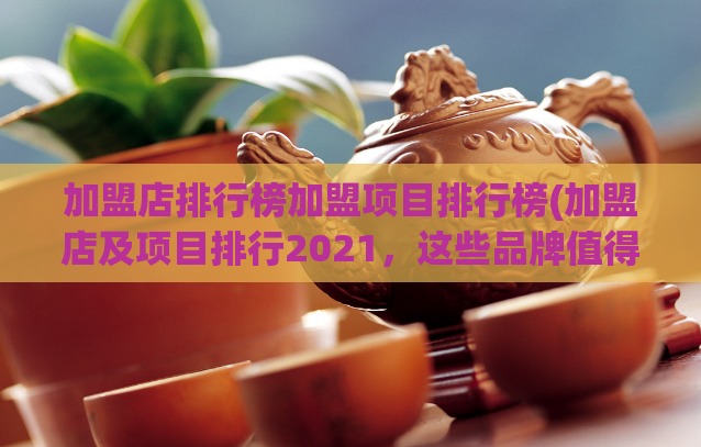 加盟店排行榜加盟项目排行榜(加盟店及项目排行2021，这些品牌值得投资!)