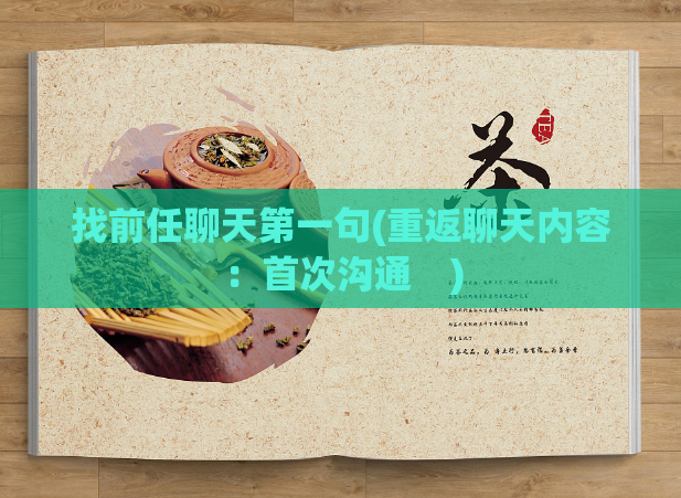 找前任聊天第一句(重返聊天内容:首次沟通 )