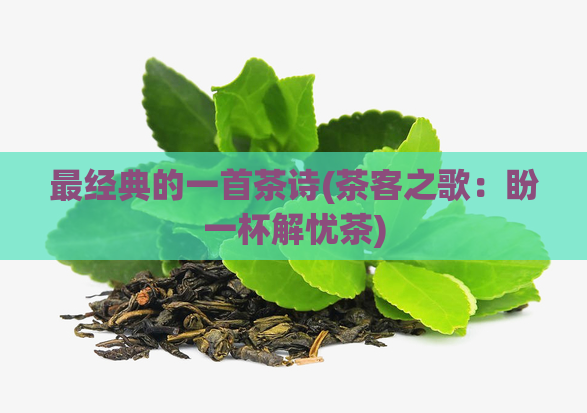 最经典的一首茶诗(茶客之歌：盼一杯解忧茶)